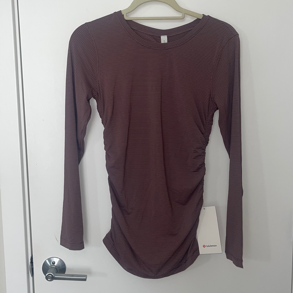 New With Tags Lululemon Ruched Long Sleeve Shirt